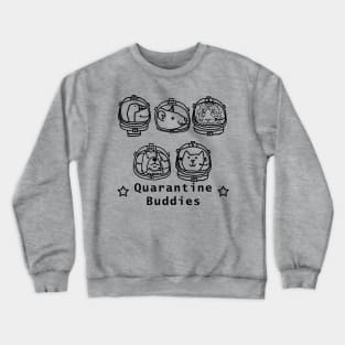 Space Crew 2420 Quarantine Buddies Line Drawing Crewneck Sweatshirt